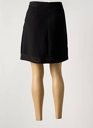 Jupe courte coupe évasée noir AURA BY FIGURE LIBRE femme