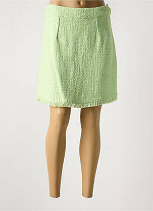 Jupe courte coupe droite vert AGATHE & LOUISE femme
