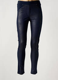 Pantalon slim taille élastique bleu FEMMES JE VOUS AIME femme