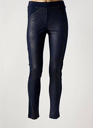 Pantalon slim taille élastique bleu FEMMES JE VOUS AIME femme