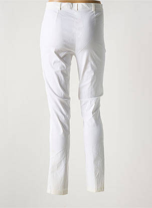 Pantalon slim fermeture zippée sous rabat boutonné blanc GRIFFON femme