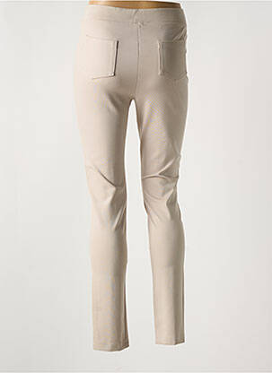 Pantalon slim taille élastique beige FEMMES JE VOUS AIME femme
