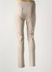 Pantalon slim beige FEMMES JE VOUS AIME pour femme seconde vue