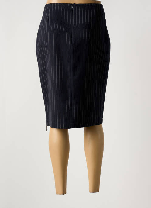 Jupe mi-longue fermeture zippée au dos noir FEMMES JE VOUS AIME femme