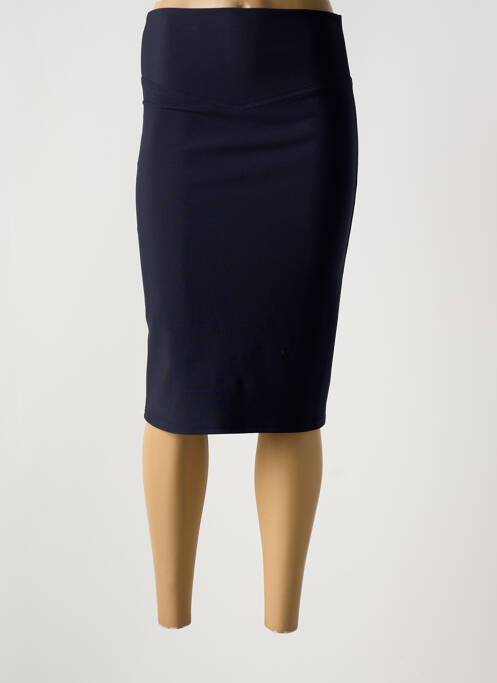 Jupe mi-longue bleu MODE DE PARIS pour femme