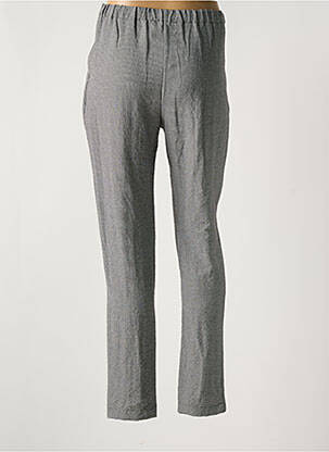 Pantalon droit taille à pinces taille haute gris KOKOMARINA femme