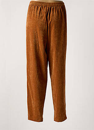 Pantalon droit stretch taille haute marron KOKOMARINA femme