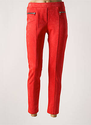 Jegging tissage suedine taille normale orange HALOGENE femme