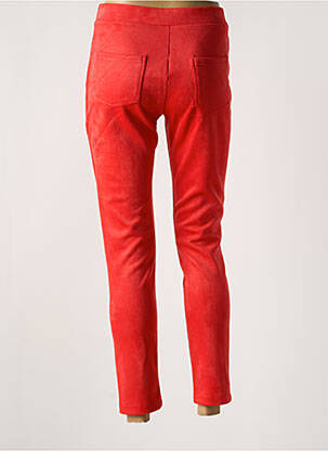 Jegging tissage suedine taille normale orange HALOGENE femme
