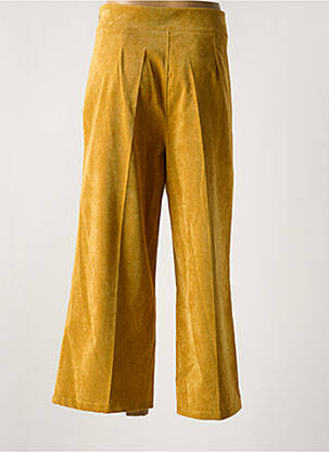 Pantalon 7/8 taille haute taille haute jaune MISS SIDECAR femme