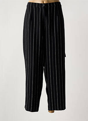 Pantalon cargo taille haute taille haute noir ALAIN MURATI femme