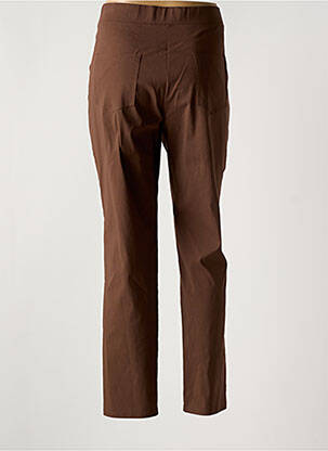 Jegging tissage popeline taille normale marron HALOGENE femme