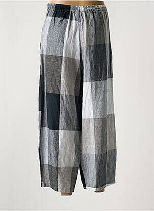 Pantalon 7/8 taille haute taille haute gris KOKOMARINA femme