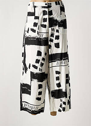 Pantalon 7/8 tissage popeline taille normale noir KOKOMARINA femme