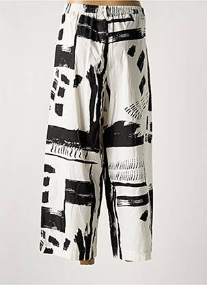 Pantalon 7/8 tissage popeline taille normale noir KOKOMARINA femme