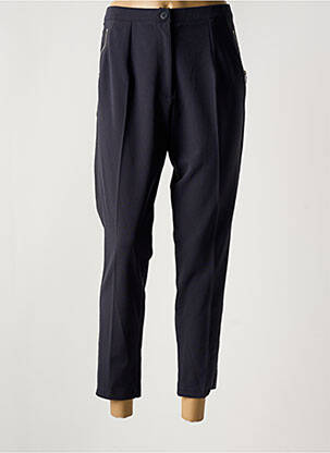Pantalon 7/8 taille à pinces taille normale bleu ALAIN MURATI femme