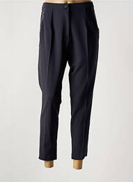 Pantalon 7/8 taille à pinces taille normale bleu ALAIN MURATI femme
