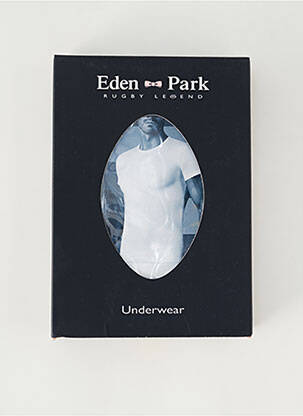 T-shirt stretch manches courtes blanc EDEN PARK homme