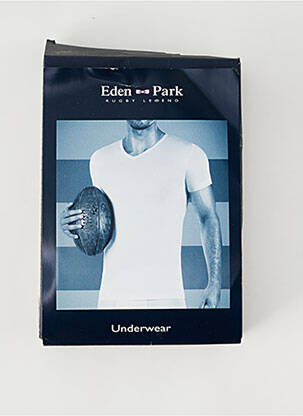 T-shirt stretch manches courtes bleu EDEN PARK homme