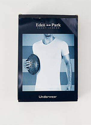 T-shirt stretch manches courtes blanc EDEN PARK homme