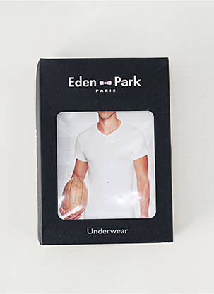 T-shirt stretch manches courtes blanc EDEN PARK homme