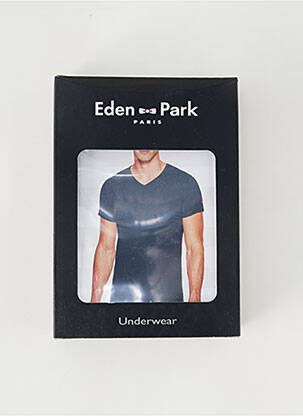 T-shirt stretch manches courtes noir EDEN PARK homme