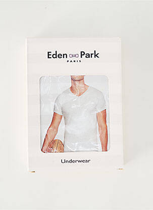 T-shirt tissage chiné manches courtes gris EDEN PARK homme