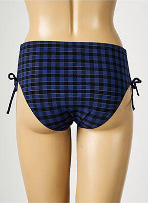 Bas de maillot de bain effet matière satinée culotte bleu SIMONE PERELE femme