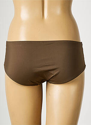 Bas de maillot de bain effet matière satinée culotte marron AUBADE femme