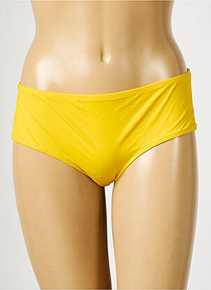 Bas de maillot de bain effet matière satinée culotte jaune AUBADE femme