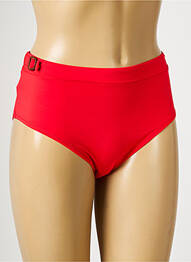 Bas de maillot de bain effet matière satinée culotte rouge SIMONE PERELE femme