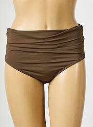 Bas de maillot de bain effet matière satinée culotte marron AUBADE femme