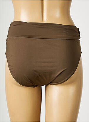 Bas de maillot de bain effet matière satinée culotte marron AUBADE femme