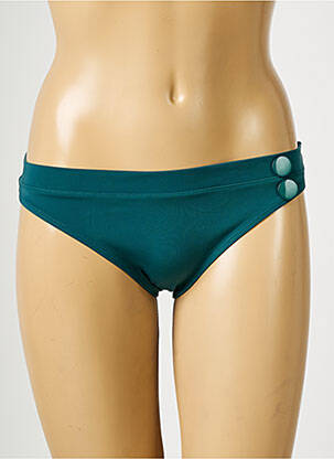 Bas de maillot de bain effet matière satinée culotte vert SIMONE PERELE femme