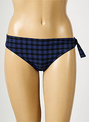 Bas de maillot de bain effet matière satinée culotte bleu SIMONE PERELE femme