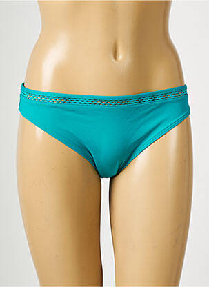 Bas de maillot de bain effet matière satinée culotte vert SIMONE PERELE femme