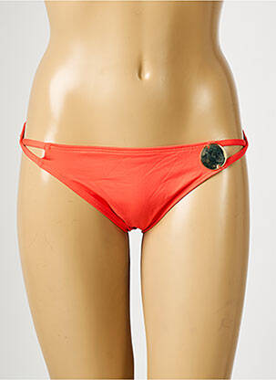 Bas de maillot de bain effet matière satinée culotte orange SIMONE PERELE femme