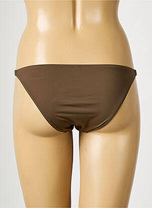 Bas de maillot de bain effet matière satinée culotte vert AUBADE femme