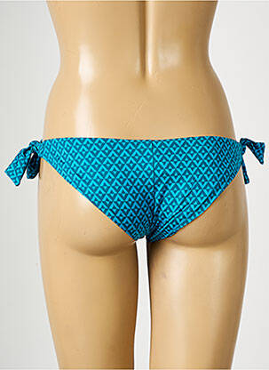 Bas de maillot de bain tissage satiné bikini bleu SIMONE PERELE femme
