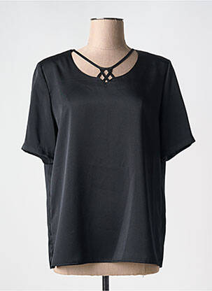 T-shirt coupe droite manches courtes noir SOMMERMANN femme