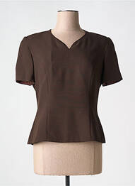 Top manches courtes manches courtes marron BRUNELLA femme
