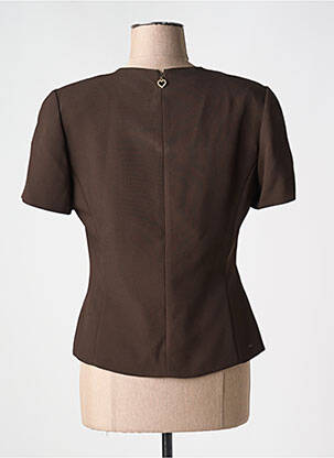Top manches courtes manches courtes marron BRUNELLA femme