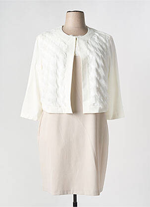 Ensemble robe fermeture zippée au dos beige DIVAS femme