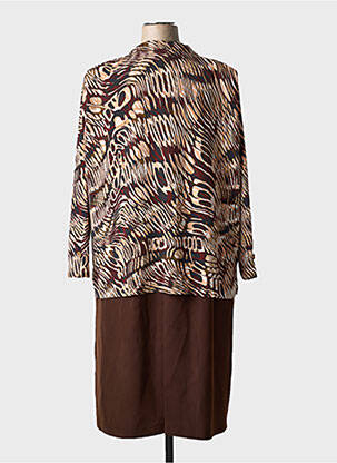 Ensemble robe type de veste casual marron FRANCE RIVOIRE femme