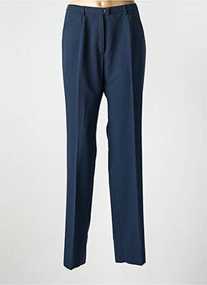 Pantalon droit taille élastique bleu CHRISTIAN MARRY femme