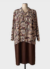Ensemble robe marron FRANCE RIVOIRE pour femme seconde vue