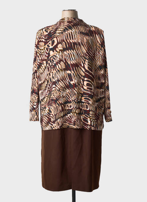 Ensemble robe type de veste casual marron FRANCE RIVOIRE femme