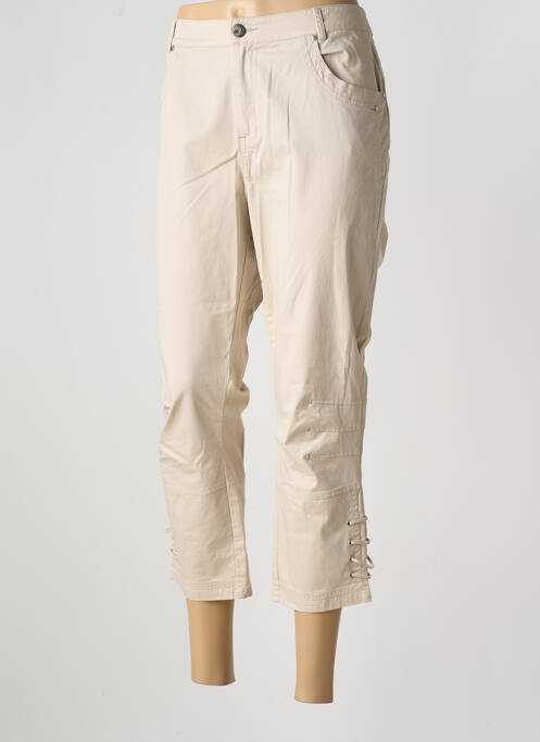 Pantacourt beige FRED SABATIER pour femme