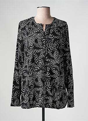 Blouse imprimé fleurs manches longues noir CISO femme