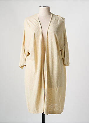 Gilet manches longues manches 3/4 beige YESTA femme